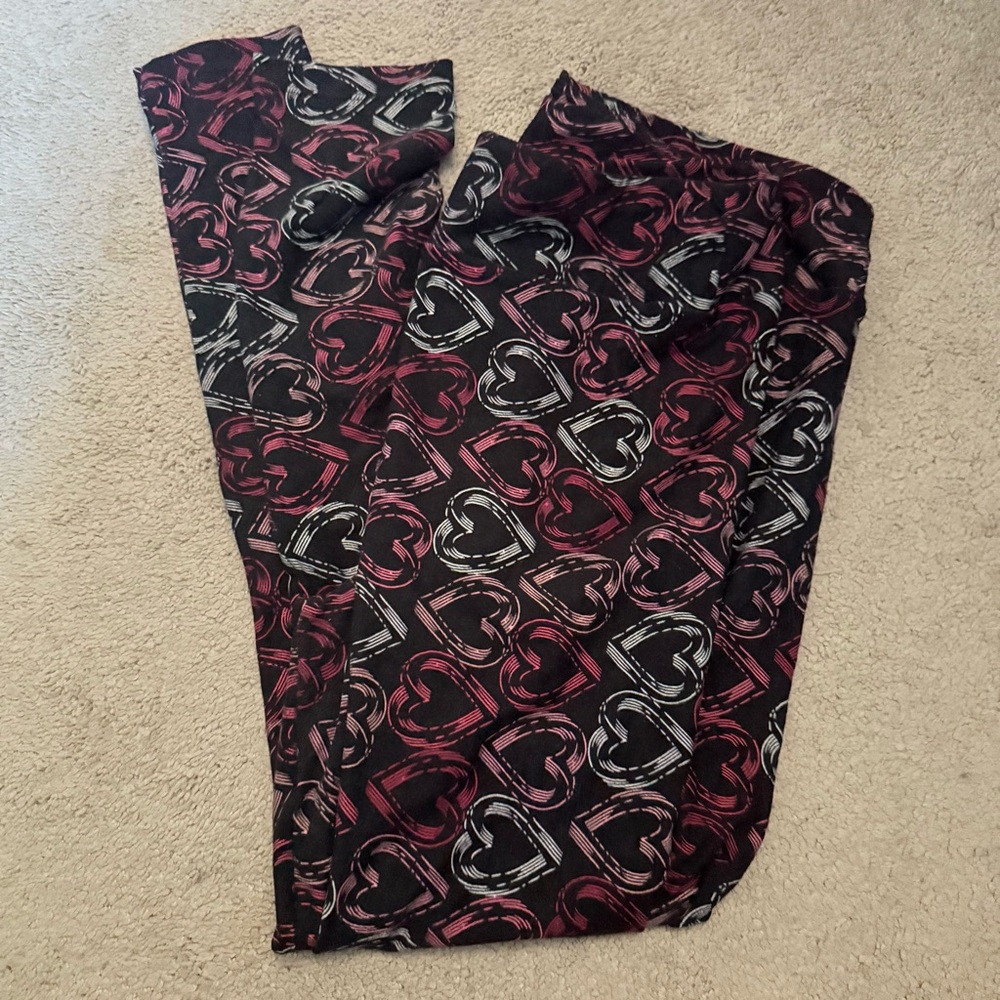 LuLaRoe Multicolor Heart Leggings